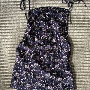 Free People Purple Floral Blouse